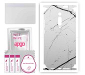 apgo Protective Skin Sticker for the back+sides compatible with Xiaomi Mi 9T, Full Wrap Film, Foil, Vinyl - Pattern White Marble