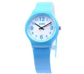 Gafas de sol J-AXIS TCL27-BL para mujer (Reloj colorido Llama del sol) Reloj redondo analógico azul