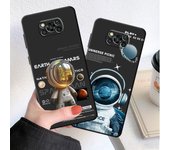Funda de teléfono con diseño de astronauta para Xiaomi Poco F4 C40 X4 F3 GT M4 5G M3 F1 X3 NFC X3 Pro M3 Pro X3 GT X4 NFC F3 GT TPU suave color negro Pocophone F1