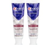 Crest, 3D White, pasta de dientes con flúor para la prevención de caries, Advanced, Glamorous White, 2 tubos, 93 g (3,3 onzas) cada