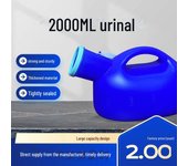 Urinario de gran capacidad para hombres de 2000 ml con tapa: orinal nocturno duradero para personas mayores 1000ml children's version azul