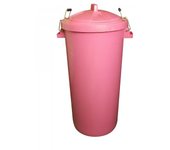 ProStable Cubo de basura con tapa con cerradura One Size color rosa