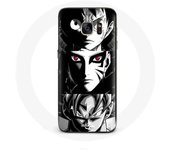 Coque pour Samsung Galaxy S6 Sangoku Naruto Luffy one piece Dragon Ball Z fond noir et blanc anime manga