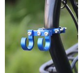 Gancho para colgar manillar de motocicleta de aleación de aluminio, ajustable, 2 cabezales, ganchos de hebilla para colgar casco de motocicleta, bicicleta rojo