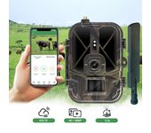 Cámara de rastreo celular 4G/LTE de 36 MP y 4K con control por aplicación para caza, cámara de rastreo inalámbrica para exteriores US Plug With SIM Card