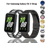 Correa de acero inoxidable para Samsung Galaxy Fit 3 Correa de metal para Galaxy Fit 3 SM-R390 Correa For Galaxy Fit 3 plata