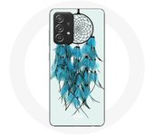 Coque pour Samsung Galaxy A52 Attrape Rêve Bleu Fond Blanc