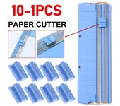 Cuchillas de repuesto para cortar papel A4/A5, cortador de papel de guillotina con regla extraíble para recortadores de fotografías, suministros para álbumes de recortes