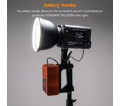 YONGNUO V-Lock Mount Mango de batería Base de fuente de alimentación Compatible con vídeo LED YONGNUO YNLUX200 blanco