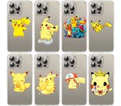 Funda E-49 con diseño de Pikachu para Samsung A04S, A05, A14, A06, A51, A15, A16, A12, S20, S21, S24 Ultra, A55, A54, OPPO Reno 8, 5, A22, A23, A25, A35, A34, A52 y A11 OPPO A56 cuero de búfalo