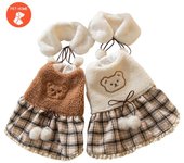 Ropa cálida para mascotas, abrigo con estampado bonito, camisa para perros y gatos pequeños y medianos, chaqueta, traje de invierno para Bulldog Francés y Chihuahua XS