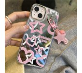 Funda de teléfono Ins coreana con purpurina Y2k, colgante de estrella con espejo para Iphone 14, 13, 12 Pro Max, pareja encantadora, Funda suave a prueba de golpes For iPhone 12Pro Max