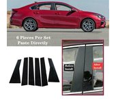 Embellecedor de ventana y puerta para postes de pilares de coche, adhesivo para columna BC para Kia Forte Sedan/Hatchback K3 Cerato 2019-2023, accesorios exteriores