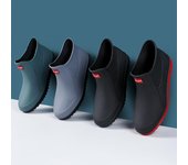 Botas de lluvia para hombre, botas de goma con plataforma, botines de otoño invierno 2024, botas impermeables para hombre, botas de trabajo 39 gris oscuro