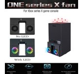 1 unidad para consola Xbox Series X, estación de acoplamiento con ventilador de refrigeración, soporte vertical delgado, radiador lateral del host, enfriador de juegos USB para consola de juegos Xbox