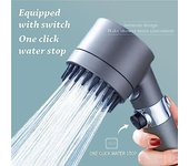 Cabezal de ducha de 3 modos, cabezal de ducha de alta presión, filtro portátil, grifo de lluvia, grifo para baño, accesorios innovadores para el hogar 1 SET