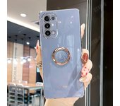 Funda de lujo con soporte de anillo para Samsung Galaxy A53 A13 A23 A52 A32 A72 A73 A12 A51 A71 4G 5G, cubierta de silicona chapada A 53 33 A13 4G