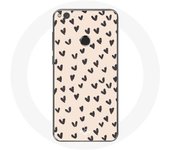 Coque pour Huawei P8 Lite 2017 Fond de texture abstraite coeurs noirs