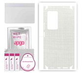 apgo Protective Skin Sticker for the back+sides compatible with Xiaomi Redmi K50 Pro, Full Wrap Film, Foil, Vinyl - Pattern White Fabric