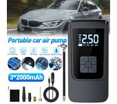 Nueva bomba de aire inalámbrica de carga rápida de alta configuración, potente compresor de aire inflador de 4000mAh y 150PSI, adecuado para automóviles, motocicletas y bicicletas Wired negro