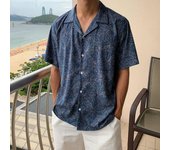 Camisas de playa de verano de manga corta estampadas para hombre 5XL