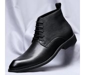 Zapatos de vestir de estilo vintage para hombre, botas casuales de cuero cómodas para hombre, zapatos de negocios, botas altas con cordones para hombre, botas básicas 38