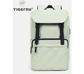 Tigernu-mochila universitaria de ocio para niñas y mujeres, bolso multifuncional para ordenador portátil de uso diario, mochila de viaje con carga USB para exteriores de 15,6 pulgadas gris claro