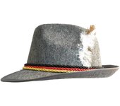 Sombrero Fedora ligero con decoración de plumas para mujeres y hombres, gorra transpirable de Oktoberfest con plumas, gorra de fieltro Western Jazzs gris