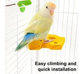 Percha para pájaros con forma de queso, soporte de madera para loros, percha masticable para periquitos, juguete para moler patas, accesorios para jaulas de pájaros, periquitos, canarios, cotorras A
