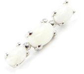 Les Trésors De Lily [H7483] - Pendentif Argent artisanal 'Déesse Opale' blanc argenté (rhodié) - 18x4 mm blanco