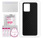 apgo Protective Skin Sticker for the back compatible with Realme 9 Pro Plus, Wrap Film, Foil, Vinyl - Pattern Carbon Black