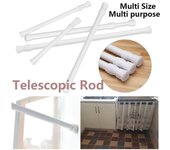 Varillas extensibles de carga por resorte para el hogar, poste telescópico para cortina, varillas colgantes, producto de baño retractable length 60-110cm