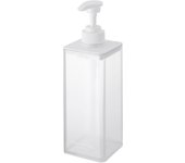 Yamazaki Jitsugyō (Yamazaki) Dispensador de detergente y champú blanco (ancho 7 x profundidad 7,5 x alto 24 cm), botella de repuesto MIST, botella de champú 1547