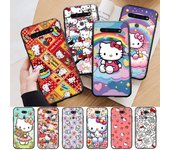 AH33 lindo Hello Kitty funda negra para OPPO Reno 8 6 5 4 Pro Find X3 A17 A31 A38 A40 A53 A54 A55 A74 A76 A78 A77 A80 A94 A95 A96 Pro Sofe Cover OPPO A54 4G abismo