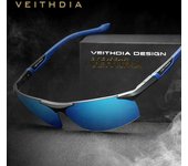 VEITHDIA Gafas de sol de aluminio y magnesio polarizadas para hombres con revestimiento de espejo Accesorios para gafas para hombres negro