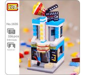 LOZ 1635 City Street Cinema cine tienda de palomitas de maíz tienda arquitectura 3D Mini bloques de construcción juguete sin caja
