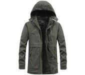 Chaqueta de algodón de invierno para hombre Chaqueta de algodón gruesa y aterciopelada de tamaño mediano y largo M