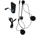 Auriculares para casco de motocicleta BT22 con respuesta automática de llamadas y conexión de intercomunicador Bluetooth.
