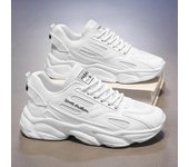 Zapatillas deportivas blancas de moda para hombre, nuevas zapatillas deportivas de otoño para hombre, con cordones, antideslizantes, transpirables para exteriores. 39 blanco