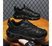 Zapatos de montañismo para hombre, zapatillas de deporte negras con cordones y caña baja para hombre 39 azul