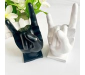 Soporte para baquetas, creativo, de resina, para decoración del hogar, regalo divertido para bateristas. negro
