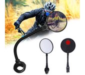 Espejo retrovisor Universal para patinete eléctrico, espejos retrovisores para bicicleta ajustable, MTB, Scooter y ciclismo negro