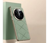Funda de cuero de lujo con marco chapado para Honor Magic 7 Pro para Huawei Honor Magic7 Pro 6pro Magic 6 RSR con marco galvanizado que protege contra golpes For honor Magic 7 negro
