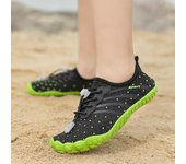Zapatos de agua para niños, calcetines de agua descalzos para niñas, sandalias de playa ligeras de secado rápido para exteriores, zapatillas de agua para niños, zapatos para nadar, bucear y surfear 30 verde/negro