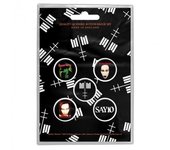 Conjunto de insignias cruzadas con el logotipo de Marilyn Manson (Paquete de 5) One Size blanco/negro