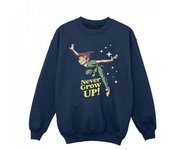 Disney Sudadera Peter Pan Never Grow Up para niñas 12-13 negro