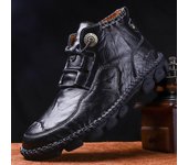 Zapatos casuales para hombre Zapatos Oxford de cuero genuino para hombres Botas Chukka de tobillo cosidas a mano Botas de trabajo marrones 38 marrón
