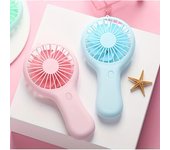 Mini ventilador portátil de bolsillo con carga USB, Enfriador de aire fresco recargable para viajes, Mini ventiladores de refrigeración azul