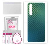 apgo Protective Skin Sticker for the back compatible with Realme X50 Pro Play, Wrap Film, Foil, Vinyl - Pattern Carbon Chameleon CAKA1