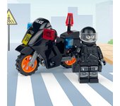 1 unidad, modelo de motocicleta SWAT Raptor de policía de ciudad, bloques de construcción Diy MOC Brikcs, juguete para niños, Gif varios colores